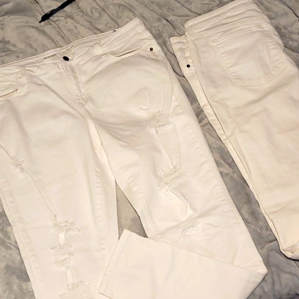 2 pair Old Navy Rockstar Distressed Jeans 16 Tall